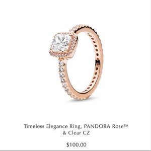 Timeless Elegance Ring, PANDORA Rose & Clear CZ